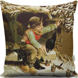 Aberto Design Cojín Multicolor 43 x 43 cm con Relleno de Silicona
